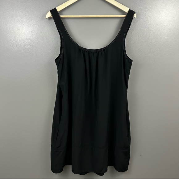 Aritzia Wilfred 100% Silk Black Dress Pockets Size Large - Picture 8 of 11